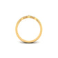 0.13CT Diamond Curve Dainty Ring In 18kt Gold Over Sterling Silver