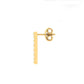 Crescent Moon Diamond Hoop Earrings 18K Yellow Gold Over Sterling Silver