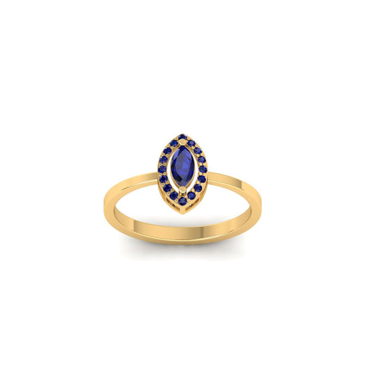 Marquise Cut Sapphire Engagement Ring