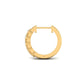 0.20CT Moissanite Diany Hoop Earrings 18kt Gold Plated On Sterling Silver