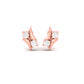 0.50 CT Red Ruby and Dainty Diamond Women’s Stud Earrings in 18K Yellow Gold Over – Elegant Handmade Gift