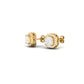 Cushion Cut Green Emerald Halo Stud Earrings for Women | 18K Yellow Gold Over Sterling Silver