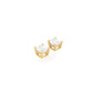 1.0CT Moissanite Solitaire Stud Earrings – 18K Yellow Gold Over Sterling Silver