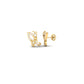 Butterfly Diamond Accent Stud Earrings in 18K Yellow Gold Over for Girls and Women