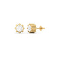 6-Prong Solitaire Diamond Stud Earrings – 18K Yellow Gold Over Sterling Silver