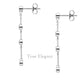 1.0Ct Moissanite Bezel Set Drop Earrings In Sterling Silver
