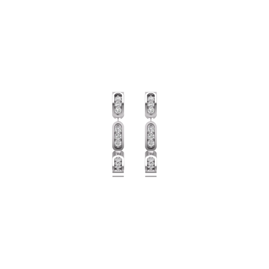 Moissanite Diamond Engagement Hoop Earrings Set