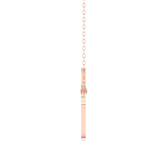 1.0CT Moissanite Diamond Heartbeat Necklace 14kt Rose Gold In Sterling Silver