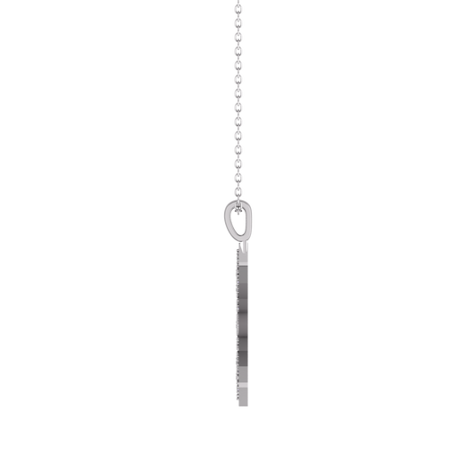 Moissanite Diamond Open Sun Pendant Necklace 18 Inches 14kt White Gold Over Sterling Silver