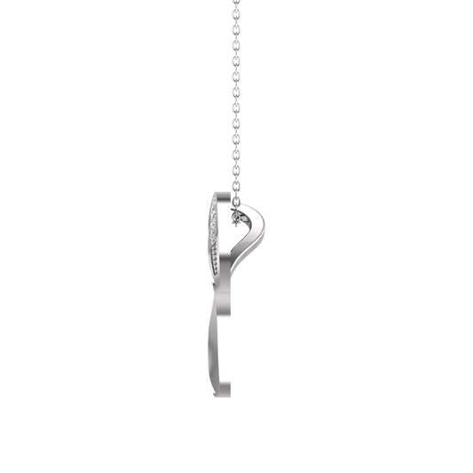 Sterling Silver 15MM Moissanite Diamond Danty Pendant With 18 inch Chain