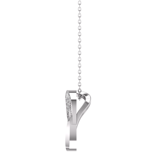 Sterling Silver 15MM Moissanite Diamond Danty Oval Pendant With 18 inch Chain