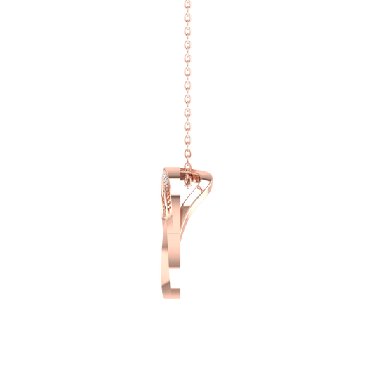 True Elegant 14.9MM Round Karma Moissanite Diamond Dainty Necklace Pendant