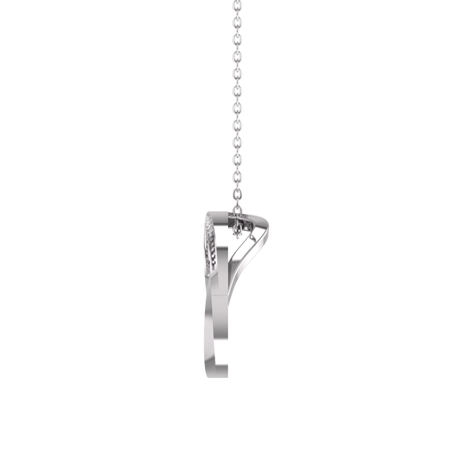 Sterling Silver 14.98MM Moissanite Diamond Danty Circle Pendant With 18 inch Chain