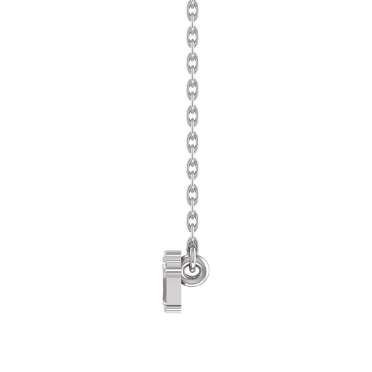 Baguette And Round Moissanite Diamond Pendant 18kt Gold Over Sterling Silver