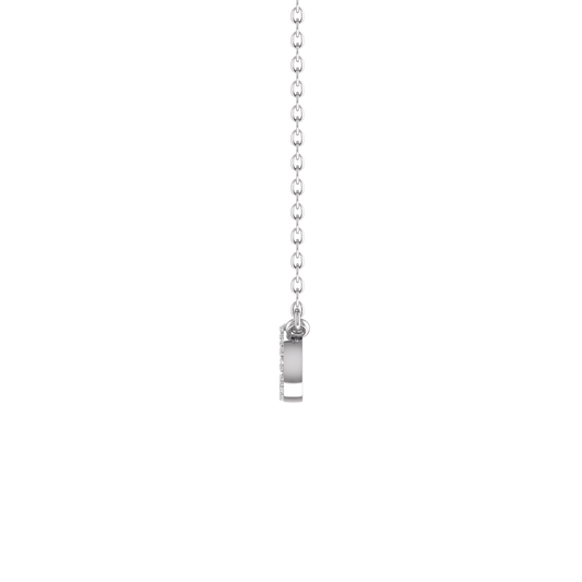 True Elegant 1.0Ct Moissanite Diamond Small Circle Pendant For Her With 18 Inch Cable Chain