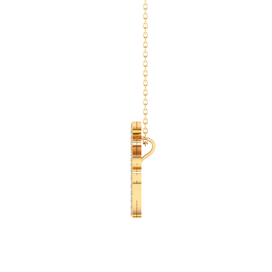 True Elegant Moissanite Diamond Palm Tree Pendant 18kt Gold Over Sterling Silver