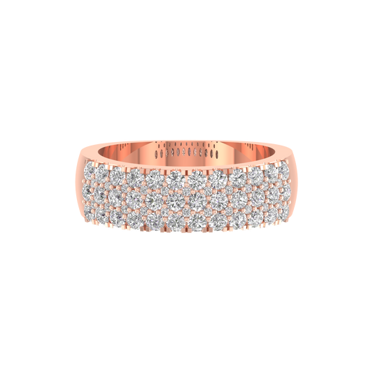 925 Sterling Silver Moissanite Wide Half Eternity Band