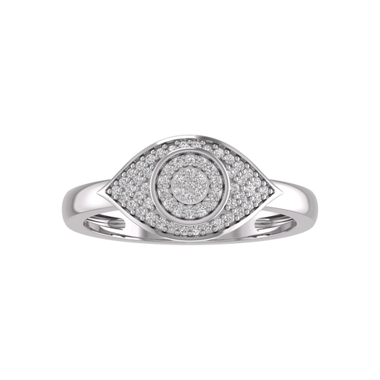 1.50CT Pave Set Moissanite Diamond Evil Eye Ring For Her 925 Sterling Silver 925