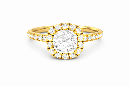 Moissanite Round Cut Wedding Ring
