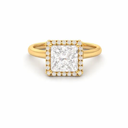 Princess Cut Moissanite Engagement Ring