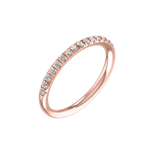 Moissanite Wedding Band Half Eternity Rings for Women Sterling Silver 18K Gold Plated Stackable
