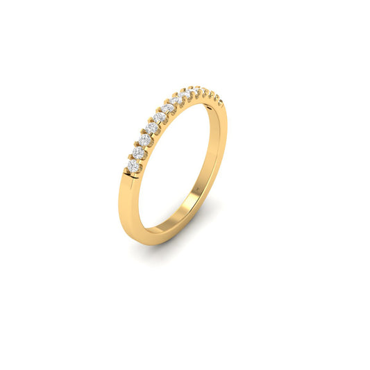 1.8MM Moissanite Dainty Eternity Band 18kt Gold Over Sterling Silver