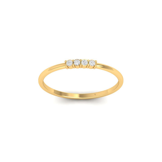 0.5CT Round Cut Moissanite Engagement Ring 18kt Gold Over Sterling Silver