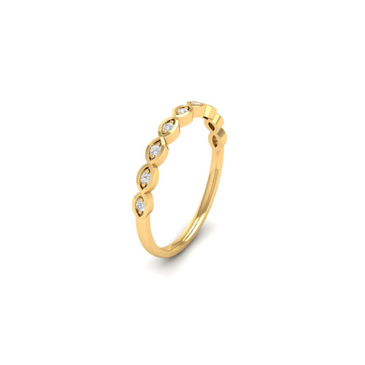 Moissanite Wedding Band Half Eternity Ring In 18kt Gold Plated 925 Sterling Silver