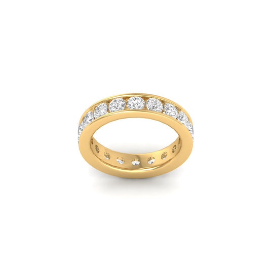 True Elegant Full Eternity Moissanite Diamond Wedding Bands Stackable Ring