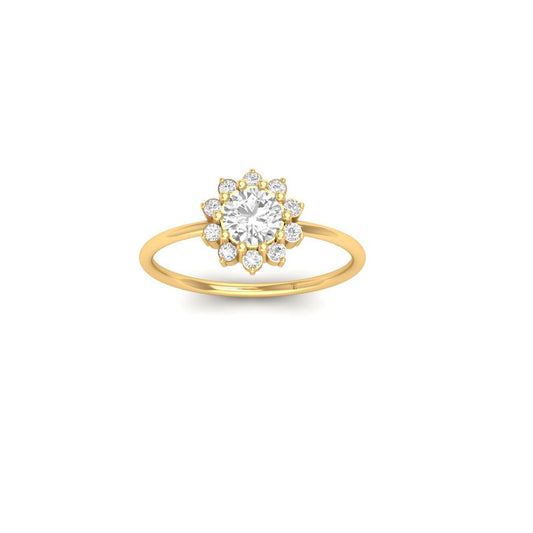1.0 Carat Moissanite Rings for Womens Engagement Rings 925 Sterling Silver Sunflower Mossinate Rings for Women