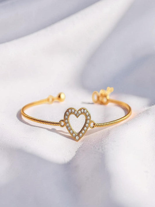 Designer Bracelet Gold Plated CZ