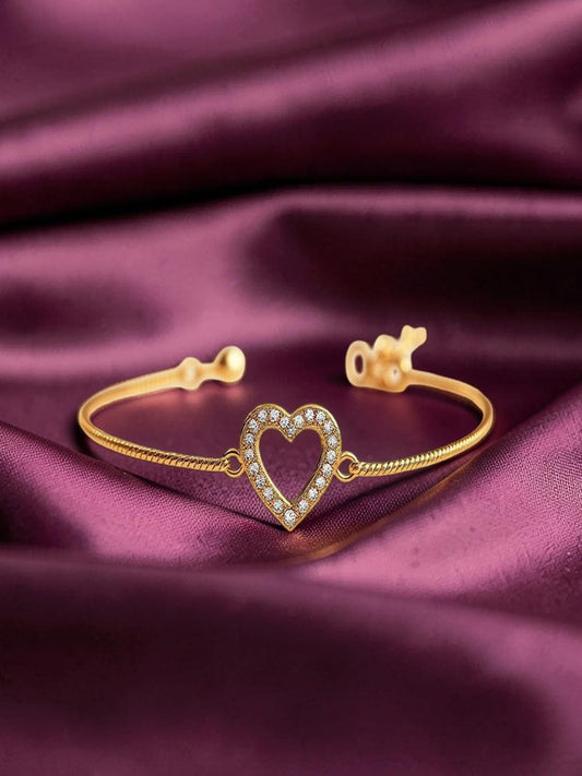 Designer Bracelet Gold Plated CZ