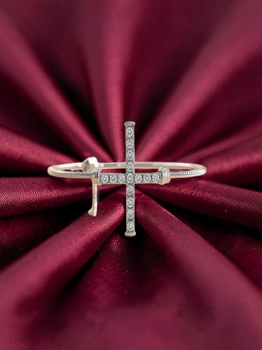 Crystal Charm Bracelet Gold Plated CZ