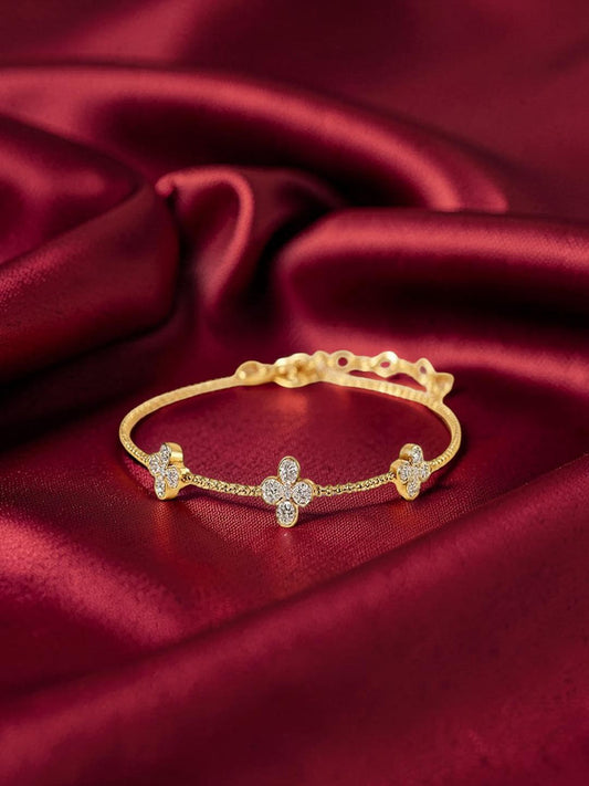Modern Minimal Bracelet Gold Plated CZ