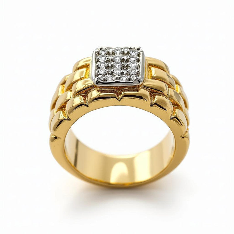 Watch Link Moissanite Ring - Men's Statement Jewelry