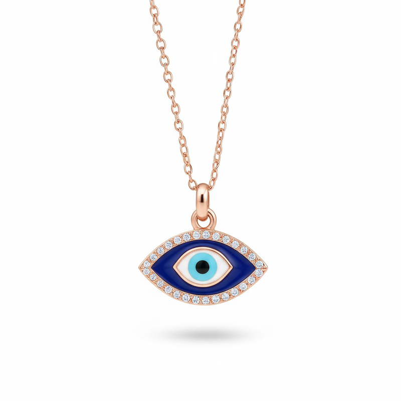 Marquise Evil Eye Moissanite Necklace