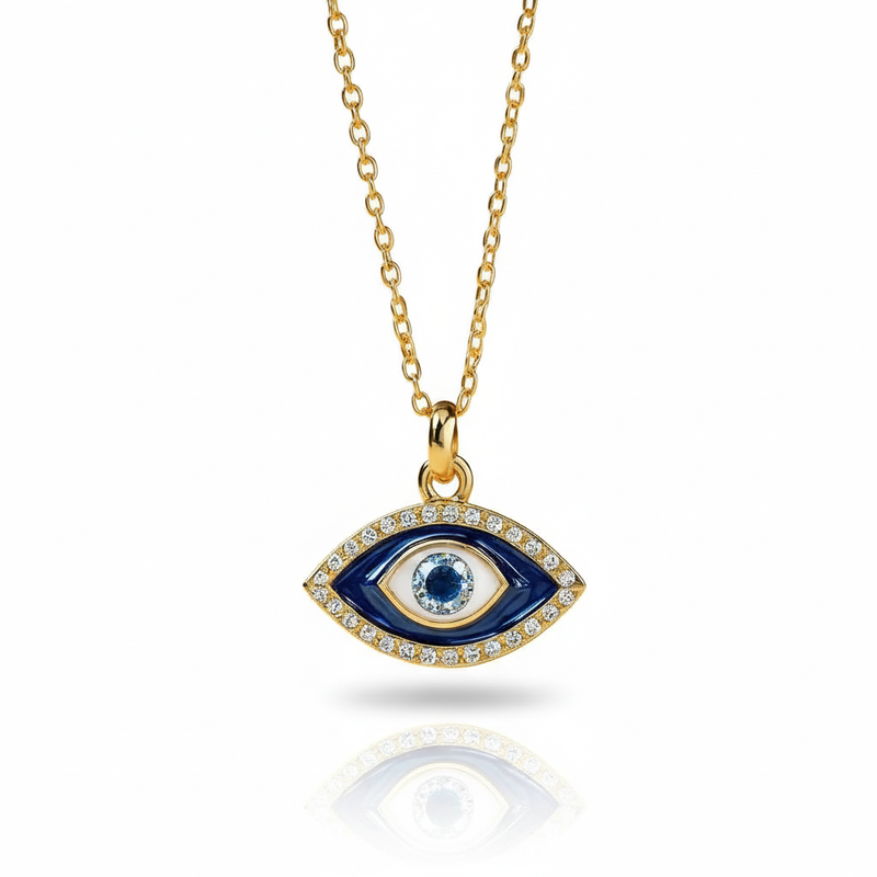 Marquise Evil Eye Moissanite Necklace