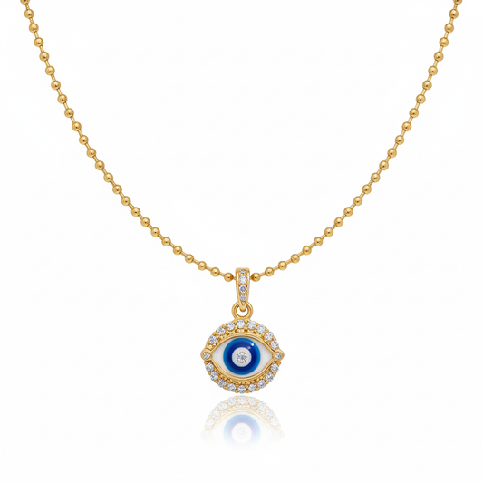 Dainty Evil Eye Necklace Enamel Protection Jewelry