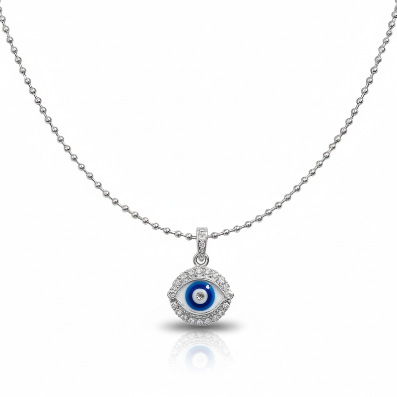 Dainty Evil Eye Necklace Enamel Protection Jewelry