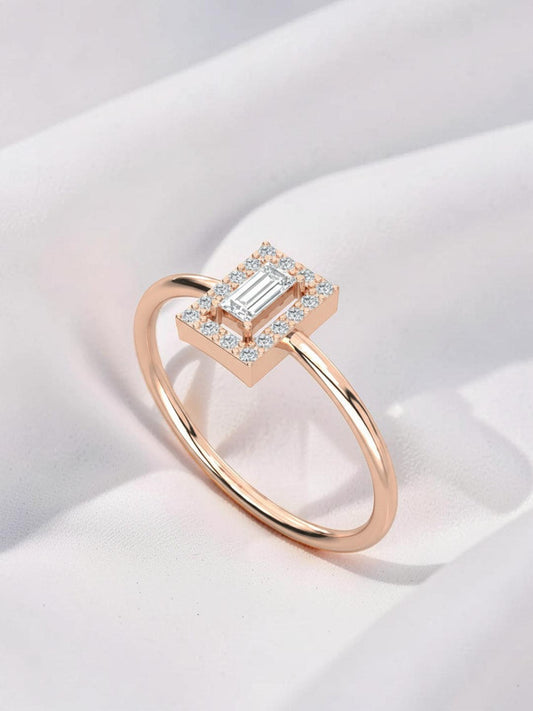 Marquise Diamond Band in 925 Sterling Silver - White Finish | True Elegant