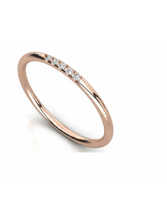 Bezel Set Contemporary Ring in 925 Sterling Silver - White Finish | True Elegant