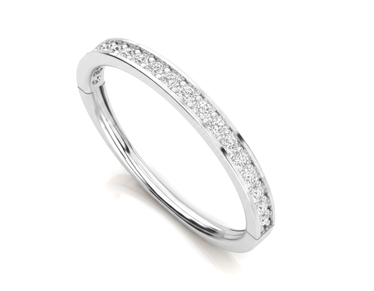 Curved Eternity Band 925 Silver Handmade By True Elegant