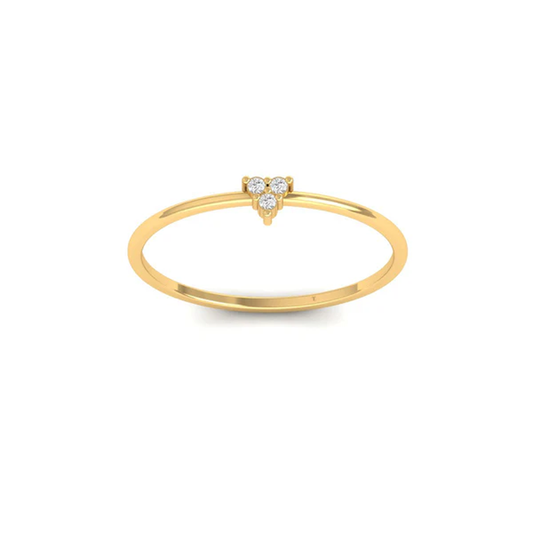 True Elegant Moissanite Dainty Three Stone Promise Ring