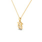 0.013CT Round Diamond Pendant Necklace | Infinity Teardrop Design | 18K White Gold Over Sterling Silver