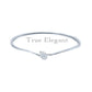0.30CT Dainty Diamond Bangle Bracelet For Her In Sterling Silver