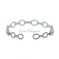 True Elegant 1.0Ct Moissanite Delicate Link Bracelet In Sterling Silver