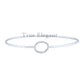 True Elegant 0.50CT Moissanite Dainty Delicate Bangle Bracelet In Sterling Silver